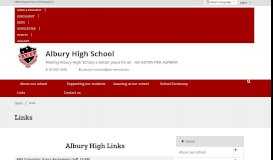 
							         Links - Albury High School								  
							    