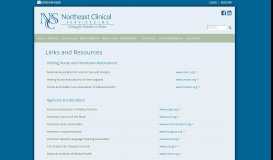 
							         Links and Resources - Northeast Clinical Services								  
							    