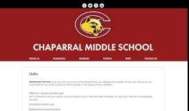 
							         Links - Chaparral Middle School								  
							    