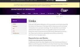 
							         Links | Department of Pathology								  
							    