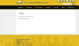 
							         Links - El Capitan Middle School								  
							    