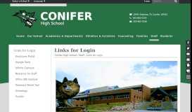 
							         Links for Login - Conifer High School								  
							    