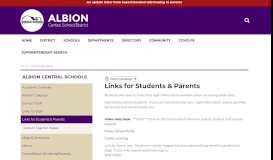 
							         Links for Students | Albion Central Schools								  
							    