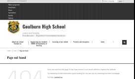 
							         Links - Goulburn High School								  
							    
