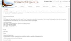 
							         Links - Mitchell County Middle School								  
							    