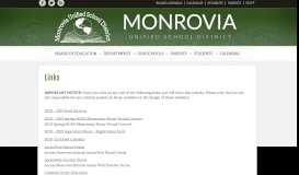 
							         Links - Monrovia Unified School District								  
							    