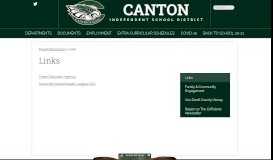 
							         Links – Parent Resources – Canton Independent School District								  
							    