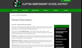 
							         Links – Parents – Clifton Independent School District								  
							    