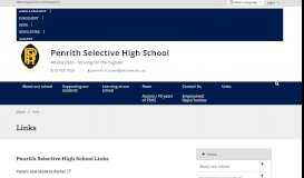 
							         Links - Penrith Selective High School								  
							    