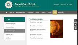 
							         Links / PowerSchool Logins - Caldwell County Schools								  
							    