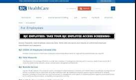 
							         Links to Employee Resources - BJC HealthCare								  
							    