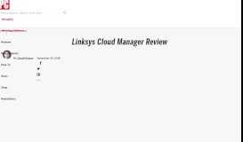 
							         Linksys Cloud Manager Review & Rating | PCMag.com								  
							    