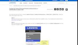
							         Linksys Official Support - Configuring Captive Portal with Radius ...								  
							    