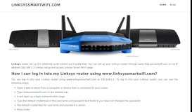 
							         linksys smart wi-fi | linksys smart wifi: linksyssmartwifi.com								  
							    