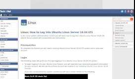
							         Linux: How to Log into Ubuntu Linux Server 16.04 LTS								  
							    