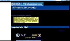 
							         LInX Home Page								  
							    