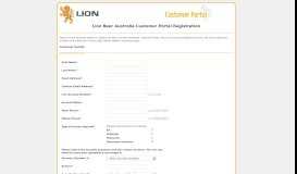 
							         Lion Beer Australia Customer Portal Registration								  
							    