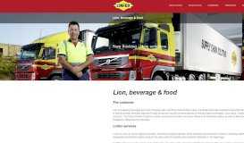 
							         Lion, beverage & food , Case Studies - Linfox Logistics								  
							    