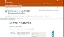 
							         LionMail @ Columbia | Columbia University Information ...								  
							    
