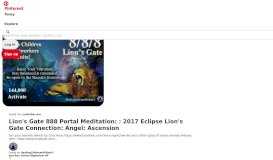 
							         Lion's Gate 888 Portal Meditation: 2017 Lion's Gate Connection: Angel ...								  
							    