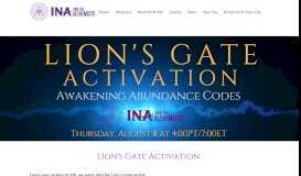 
							         Lion's Gate Activation 8/8/18 - Ina and the Alchemists - Ina Lukas								  
							    