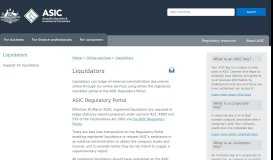 
							         Liquidators | ASIC - Australian Securities and Investments Commission								  
							    