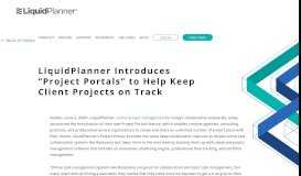 
							         LiquidPlanner Introduces “Project Portals” to Help Keep Client ...								  
							    