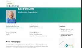 
							         Lisa Baker, MD - Fairview								  
							    