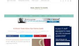 
							         List of 6 Short Task Sites For Earning Extra Cash Online								  
							    