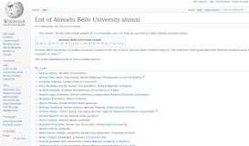 
							         List of Ahmadu Bello University alumni - Wikipedia								  
							    
