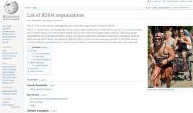 
							         List of BDSM organizations - Wikipedia								  
							    