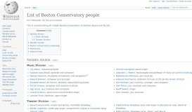 
							         List of Boston Conservatory people - Wikipedia								  
							    