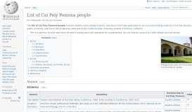 
							         List of Cal Poly Pomona people - Wikipedia								  
							    