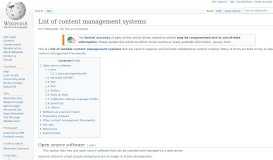 
							         List of content management systems - Wikipedia								  
							    