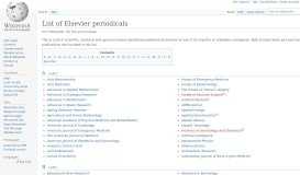 
							         List of Elsevier periodicals - Wikipedia								  
							    