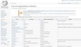 
							         List of employment websites - Wikipedia								  
							    