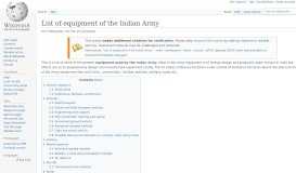 
							         List of equipment of the Indian Army - Wikipedia								  
							    
