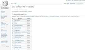 
							         List of exports of Poland - Wikipedia								  
							    
