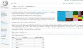 
							         List of exports of Romania - Wikipedia								  
							    