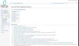 
							         List of Fact Sphere facts - Portal Wiki								  
							    