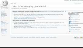 
							         List of fiction employing parallel universes - Wikipedia								  
							    