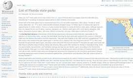 
							         List of Florida state parks - Wikipedia								  
							    