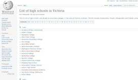 
							         List of high schools in Victoria - Wikipedia								  
							    