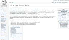 
							         List of HTTP status codes - Wikipedia								  
							    