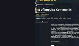 
							         List of Impulse Commands | Half-Life 2 Tutorials - GameBanana								  
							    