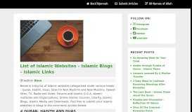 
							         List of Islamic Websites - Islamic Blogs - Islamic Links « BackToJannah								  
							    
