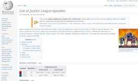 
							         List of Justice League episodes - Wikipedia								  
							    