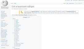 
							         List of maritime colleges - Wikipedia								  
							    