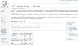 
							         List of medical schools in Pakistan - Wikipedia								  
							    