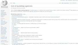 
							         List of modeling agencies - Wikipedia								  
							    